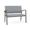 Lesro Newport 2 Seat Tandem Seating Metal Frame No Center Arms, Bronze, RS Fog Upholstery NP1501 - alternate 1